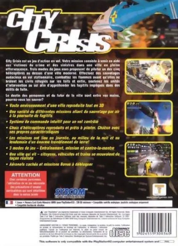 City Crisis box back