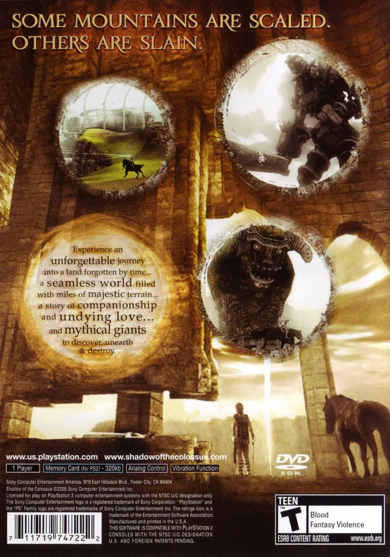 Shadow of the Colossus box back