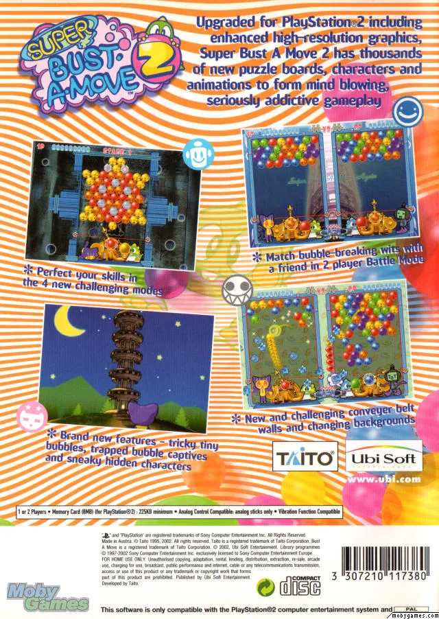 Super Bust-A-Move 2 box back
