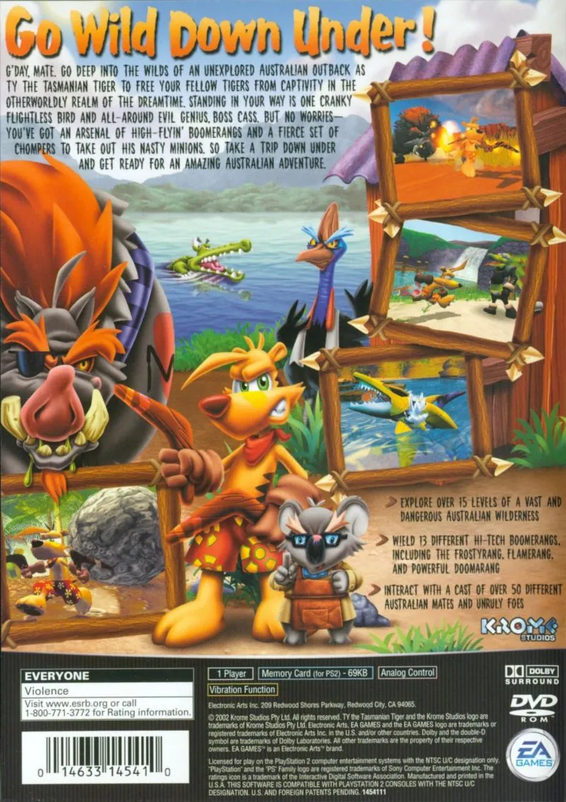 Ty the Tasmanian Tiger box back