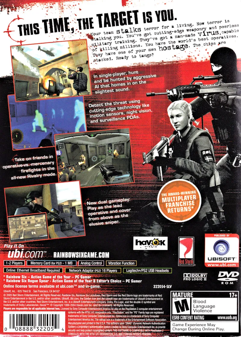 Tom Clancy's Rainbow Six: Lockdown box back