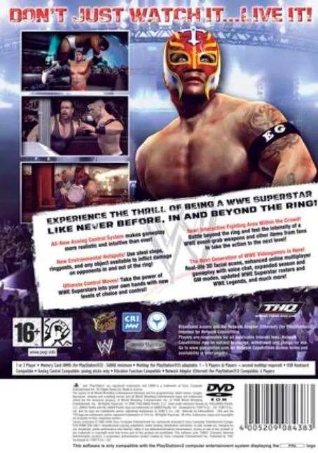 WWE SmackDown vs. Raw 2007 box back