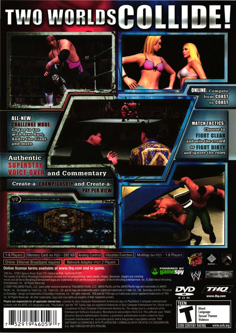 WWE SmackDown! vs. Raw box back
