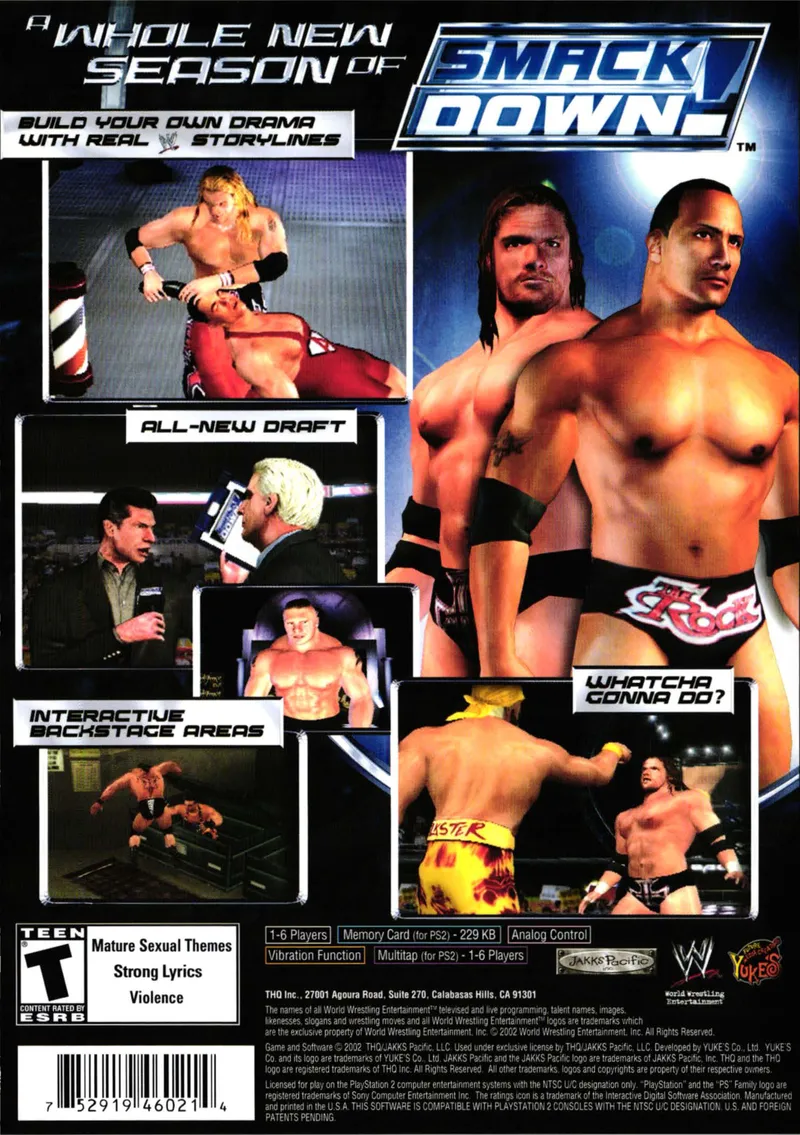 WWE SmackDown! Shut Your Mouth box back
