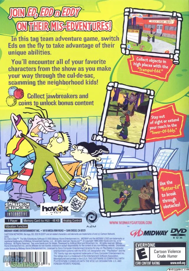 Ed, Edd n Eddy: The Mis-Edventures box back