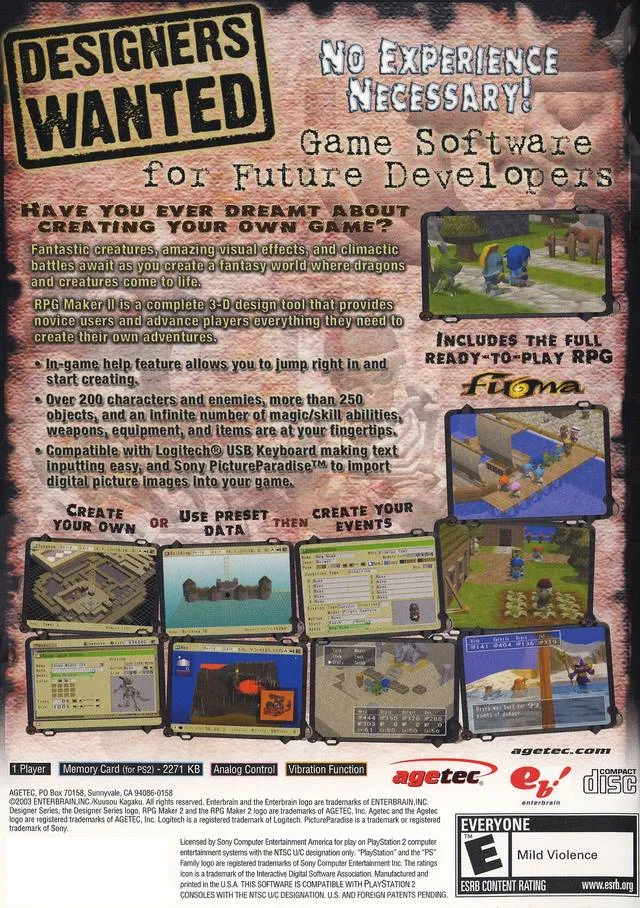RPG Maker II box back