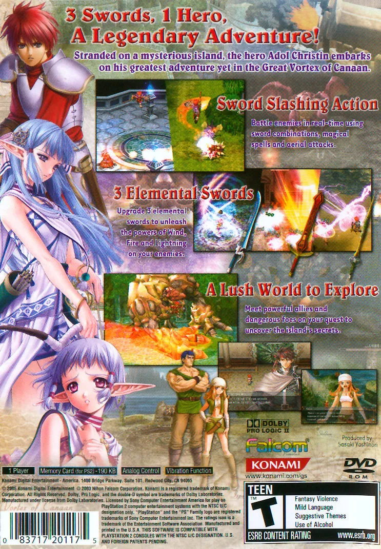 Ys: The Ark of Napishtim box back