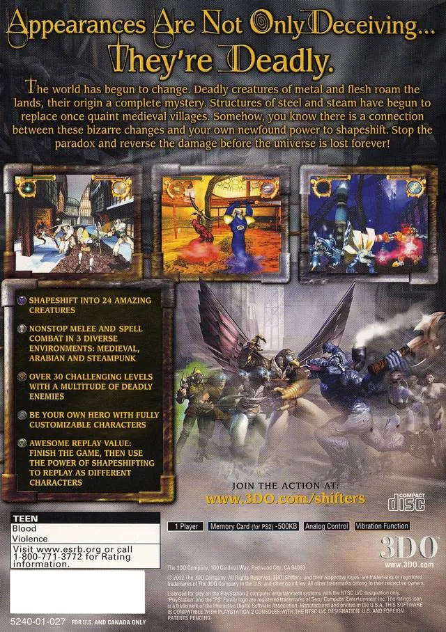 Shifters box back