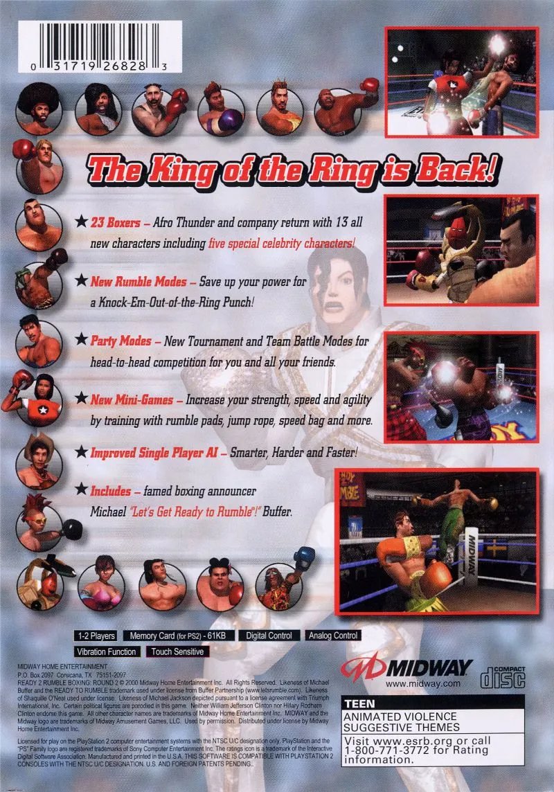 Ready 2 Rumble Boxing: Round 2 box back