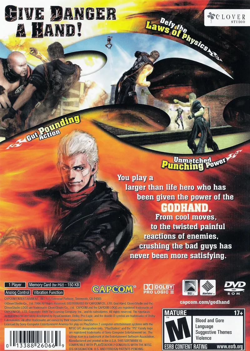God Hand box back