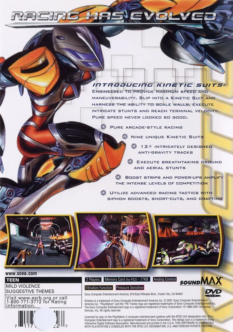 Kinetica box back