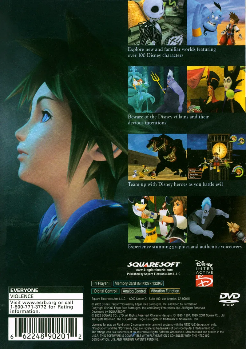 Kingdom Hearts box back