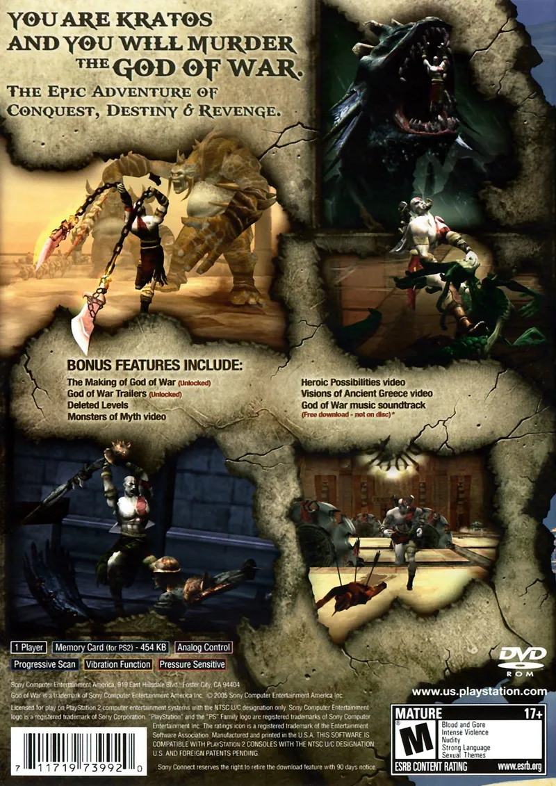 God of War box back