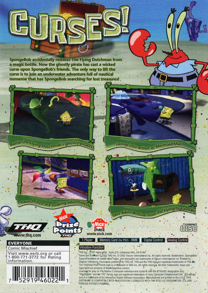 Spongebob Squarepants: Revenge of the Flying Dutchman box back