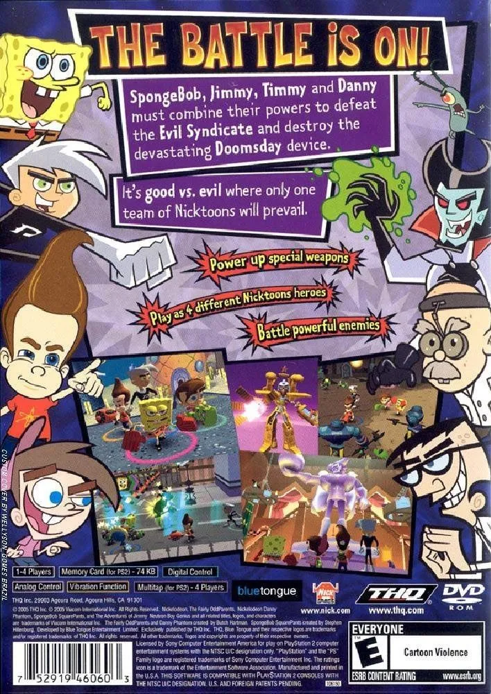 Nicktoons Unite! box back