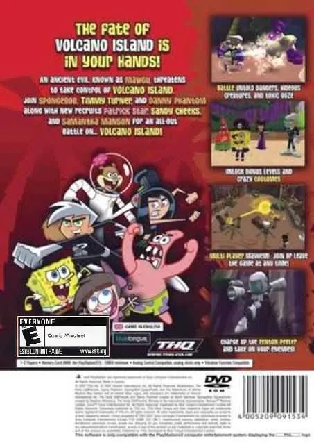 Nicktoons: Battle for Volcano Island box back