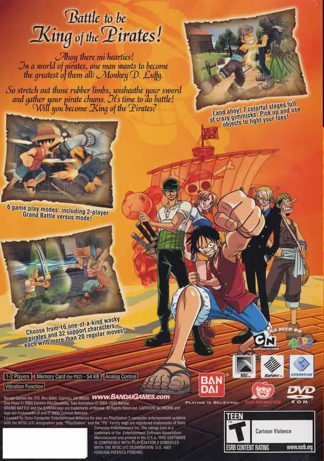 One Piece: Grand Battle box back