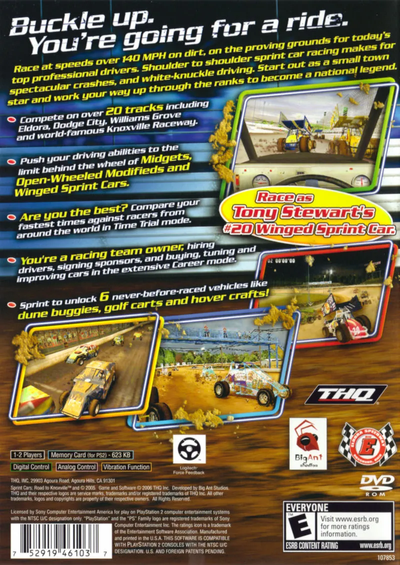 Sprint Cars: Road to Knoxville box back