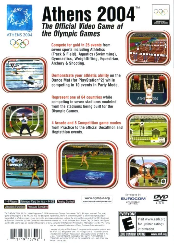 Athens 2004 box back