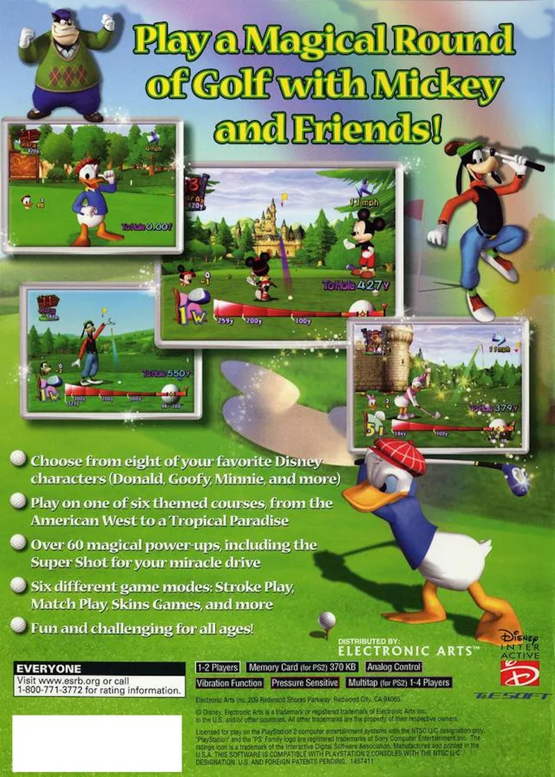 Disney Golf box back