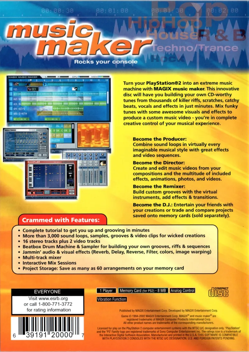 MAGIX Music Maker box back