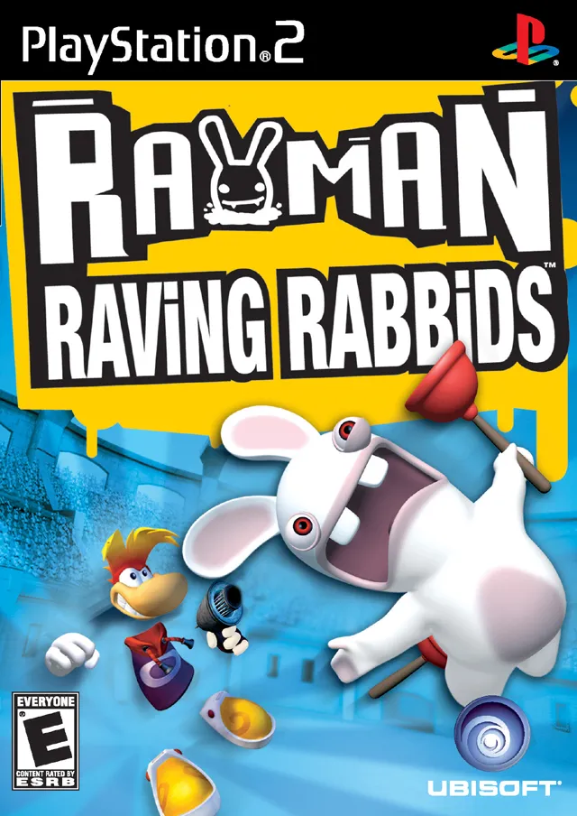 Rayman: Raving Rabbids cover art for Sony Playstation 2