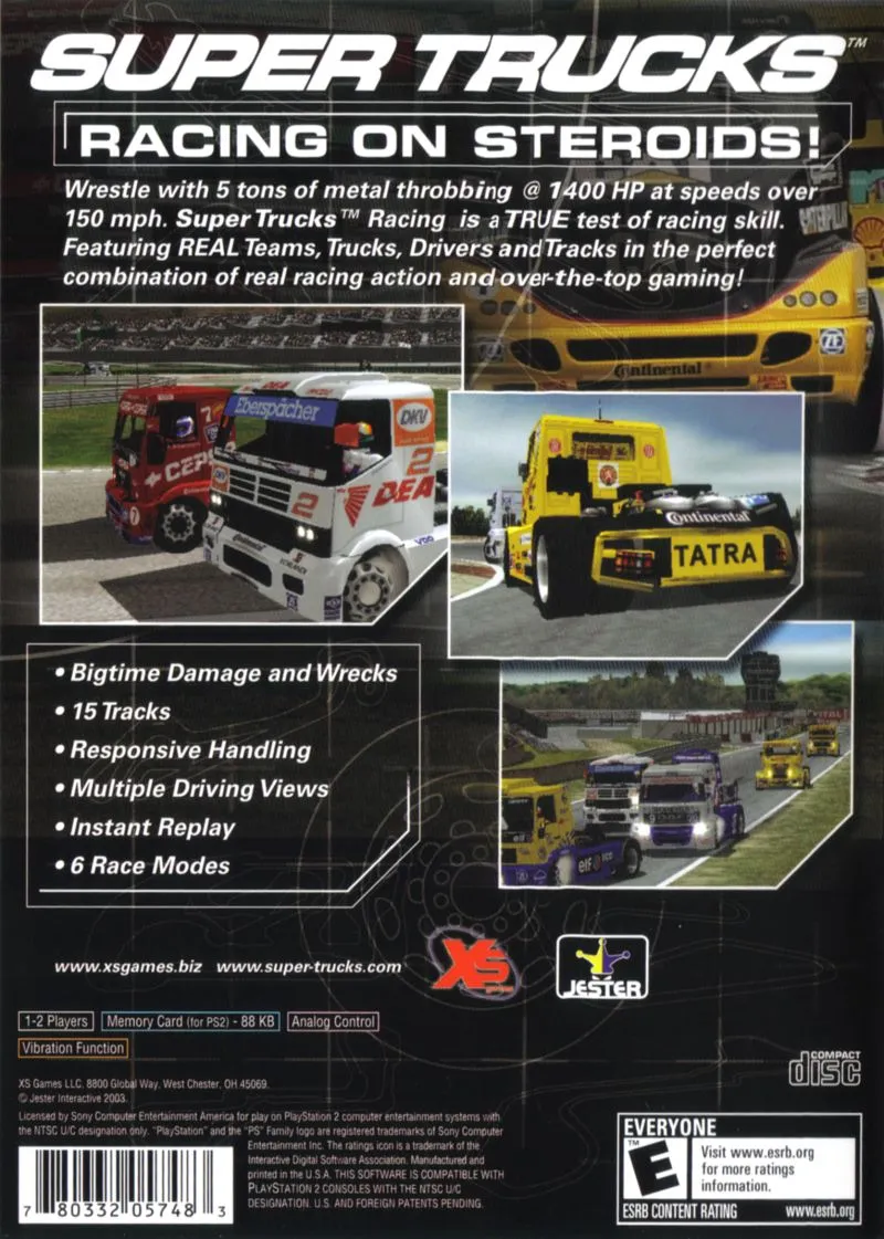 Super Trucks Racing box back