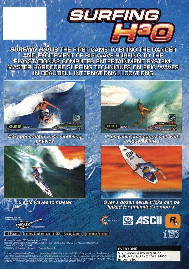 Surfing H3O box back
