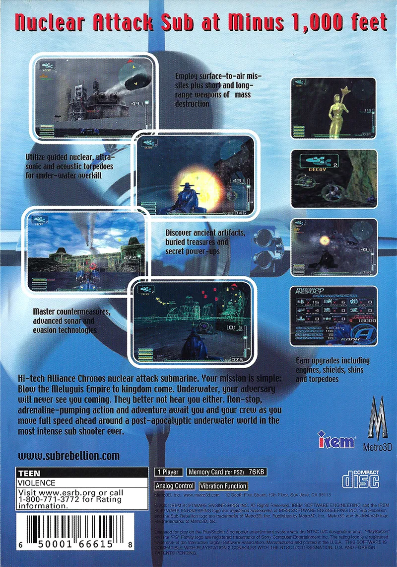 Sub Rebellion box back