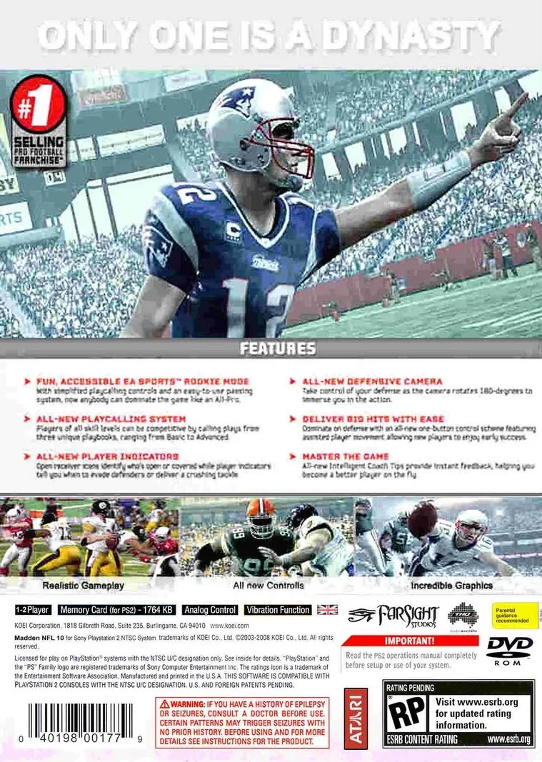 Madden NFL 10 box back