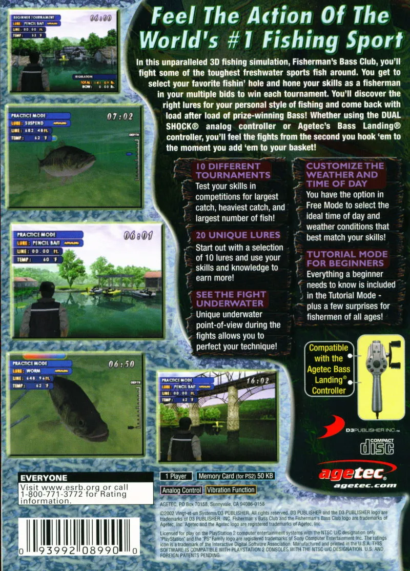Fisherman's Bass Club box back