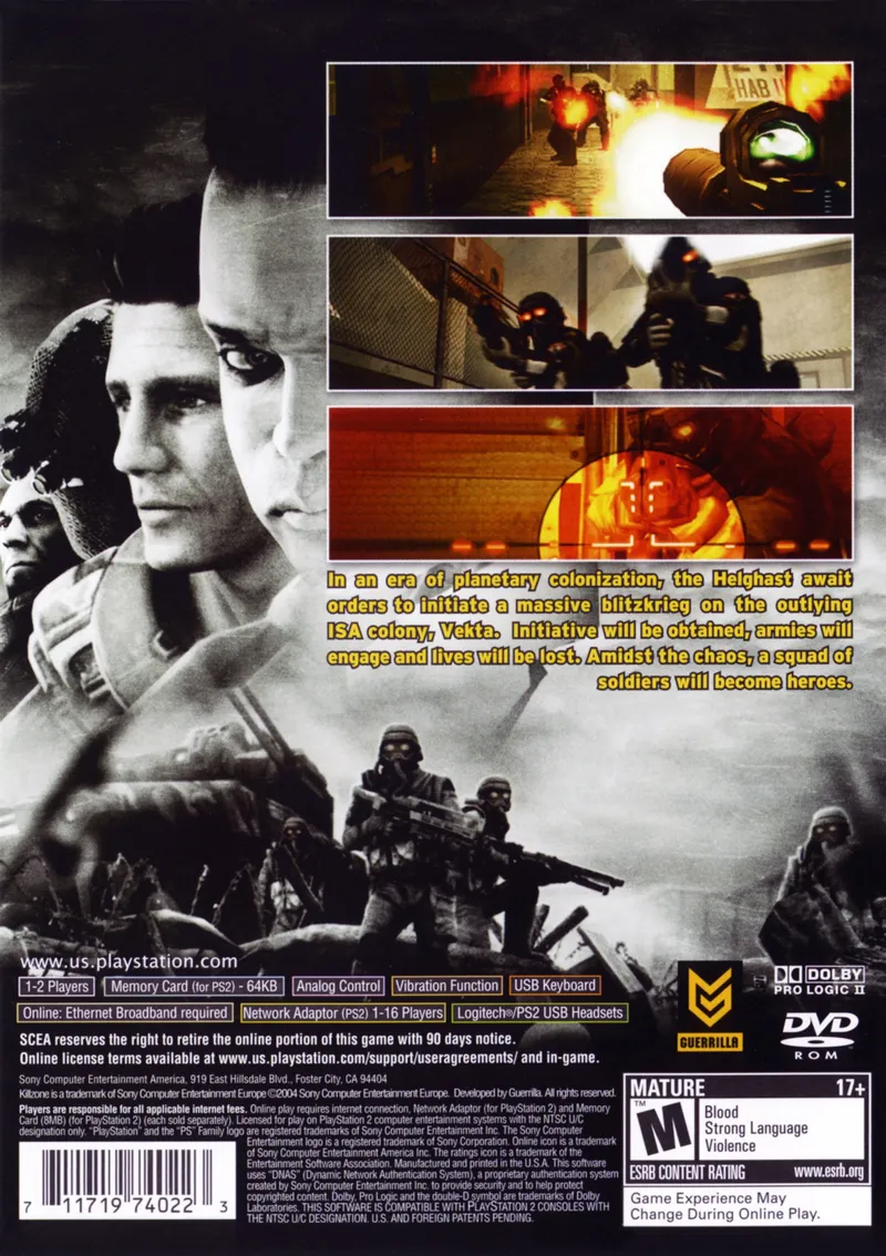 Killzone box back