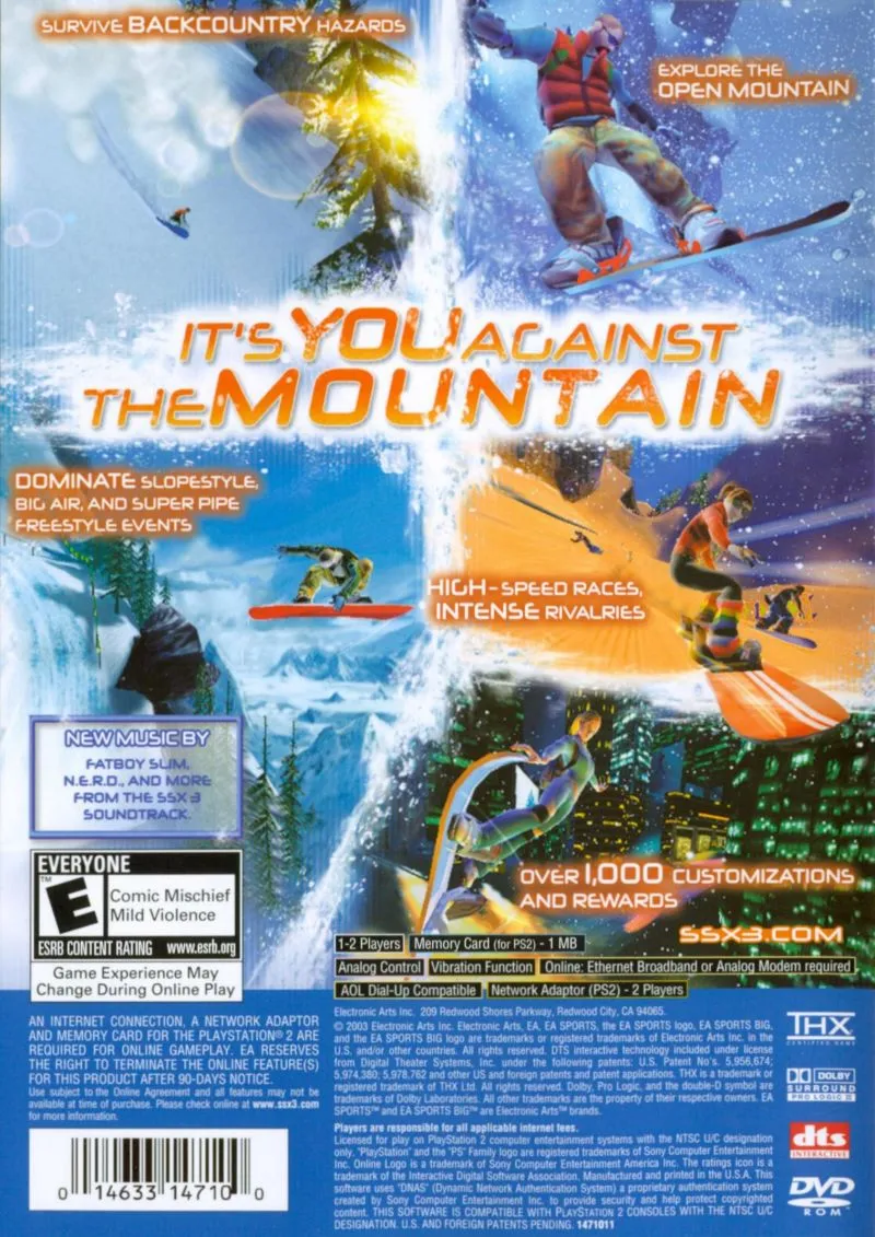 SSX 3 box back