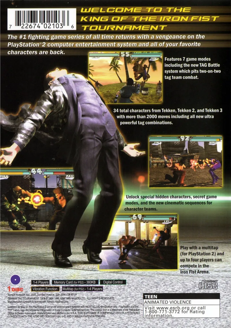 Tekken Tag Tournament box back