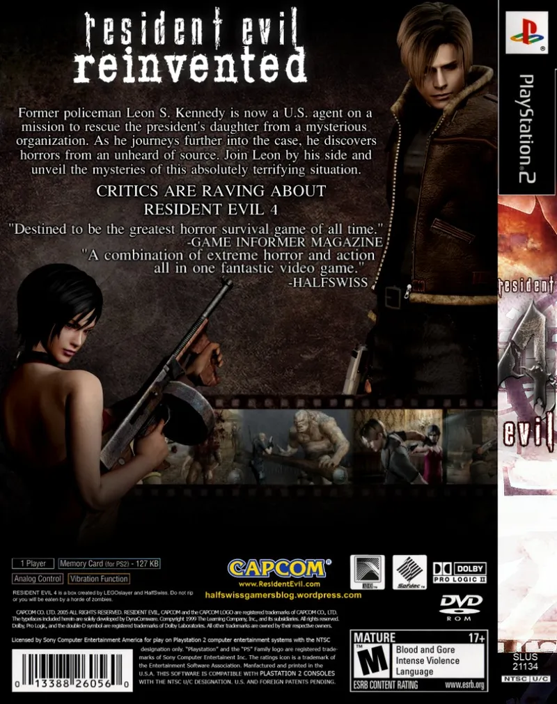 Resident Evil 4 box back