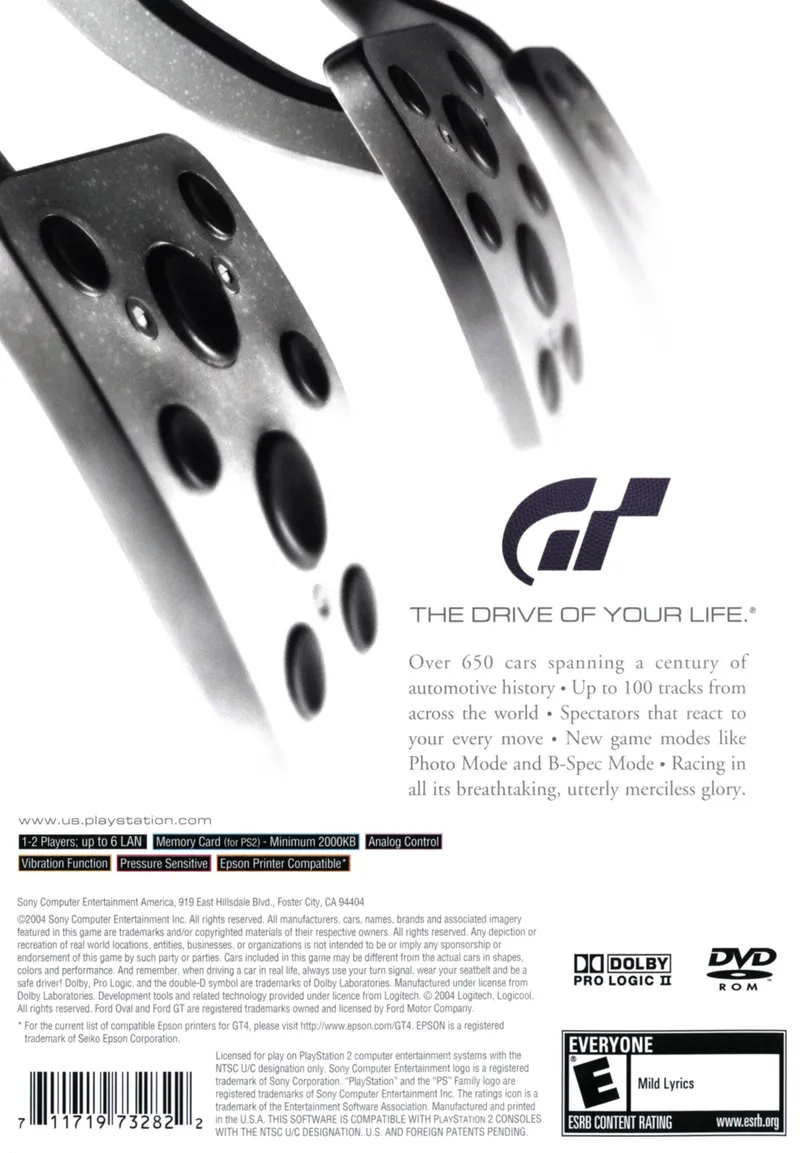 Gran Turismo 4 box back