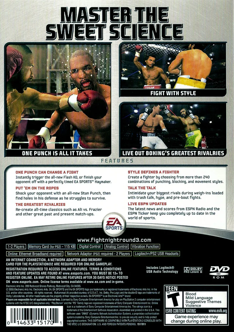 Fight Night Round 3 box back