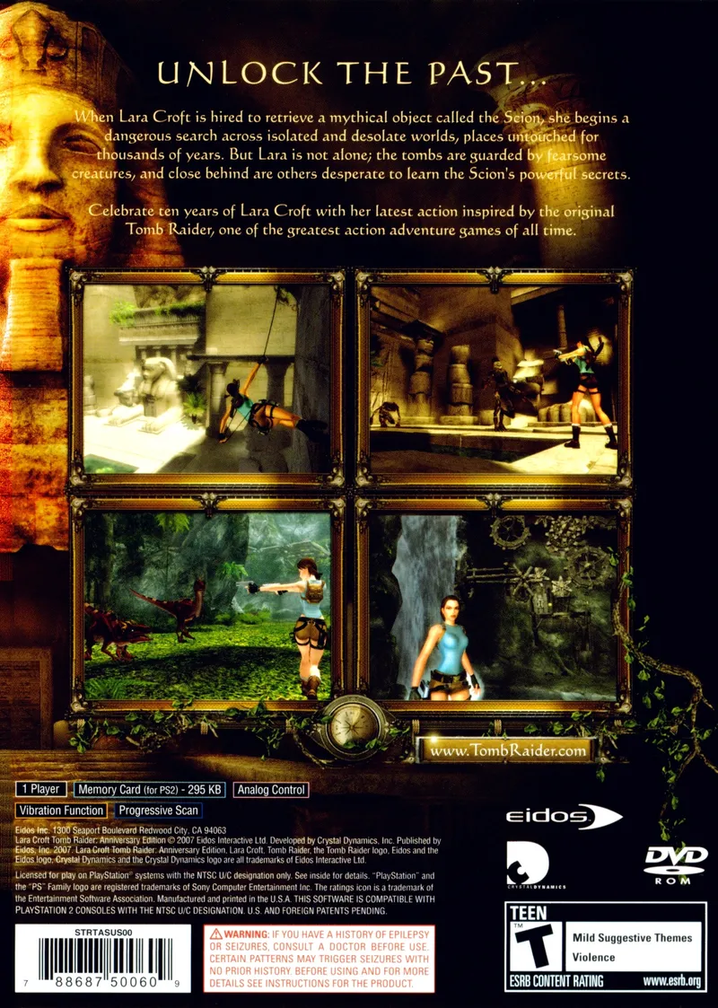 Lara Croft Tomb Raider: Anniversary box back