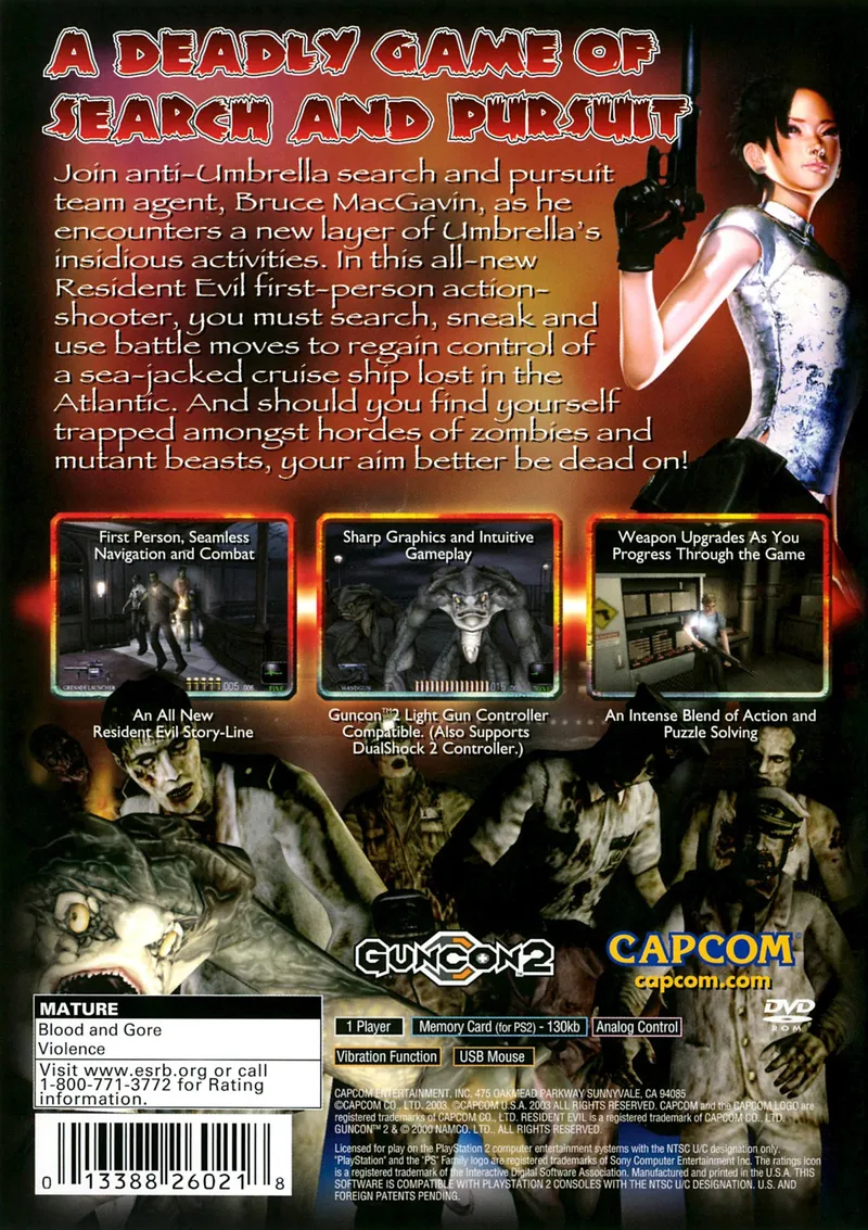 Resident Evil: Dead Aim box back