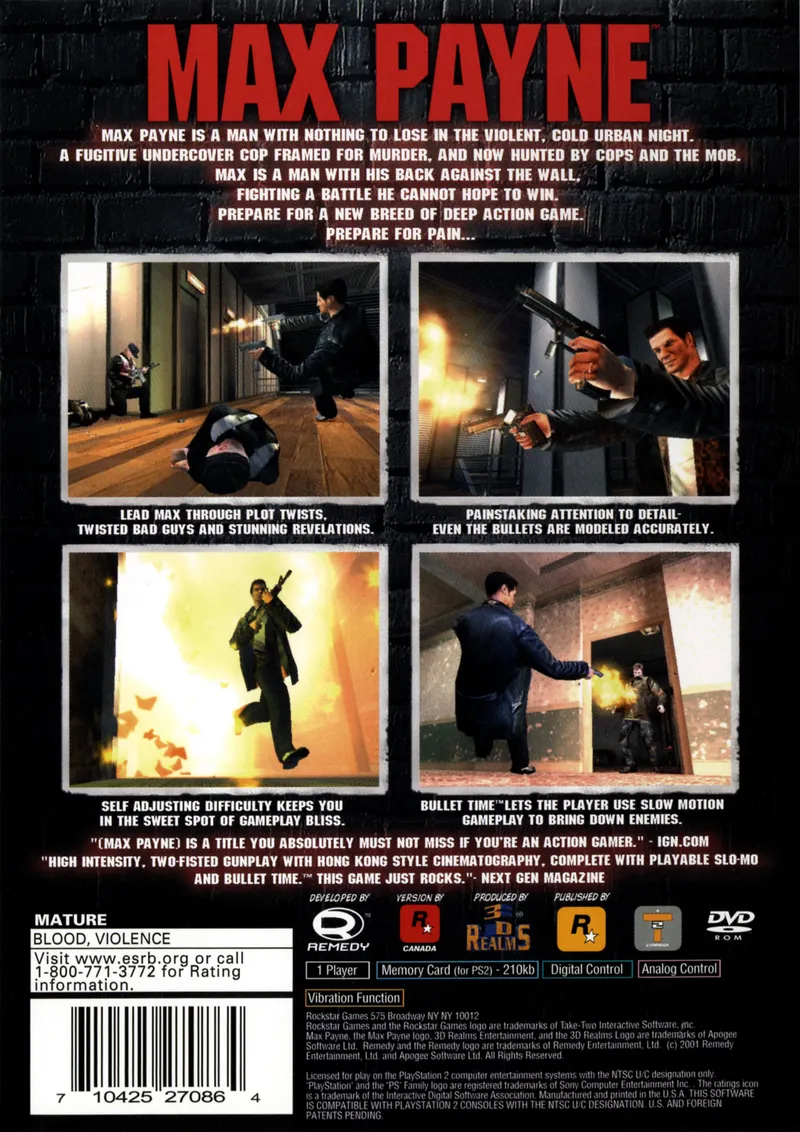 Max Payne box back