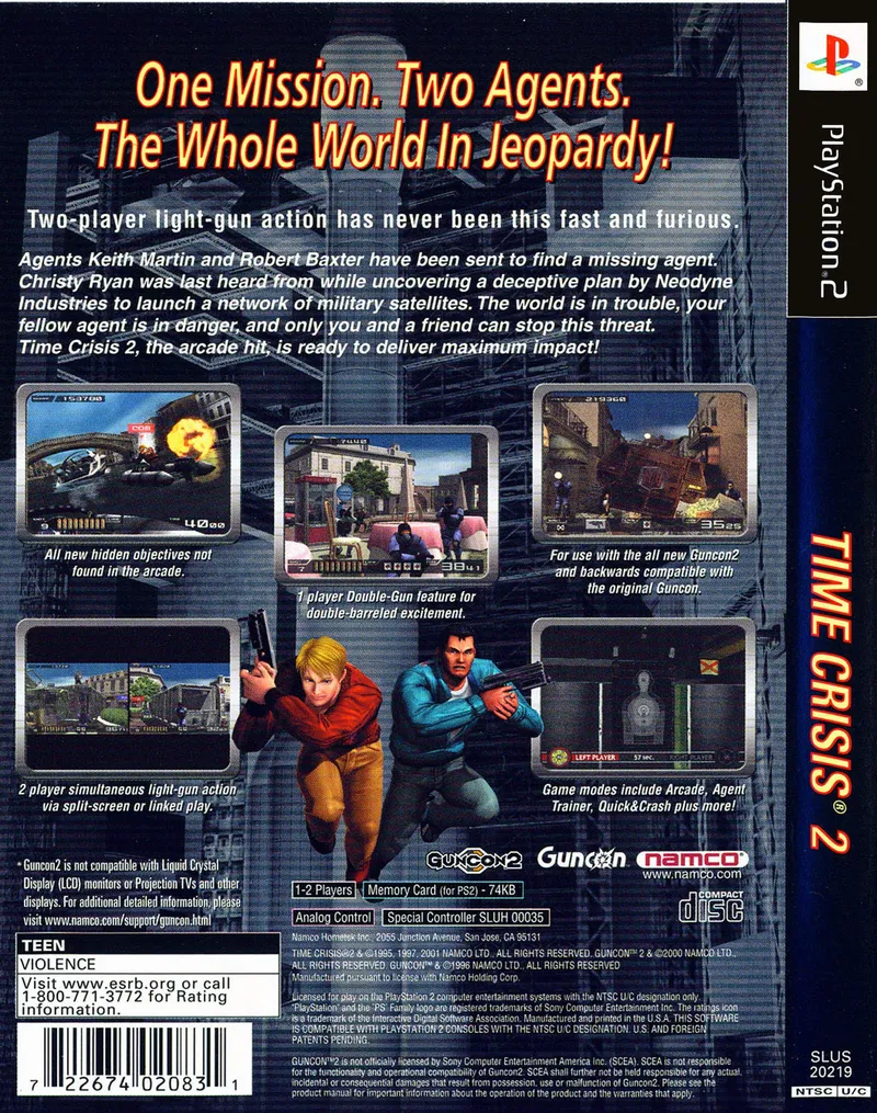 Time Crisis II box back