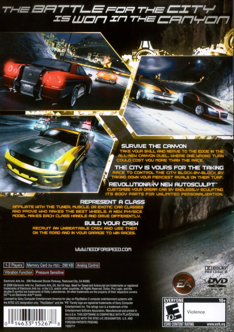 Need for Speed: Carbon box back
