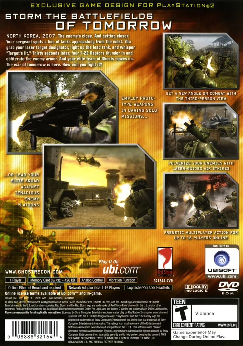 Tom Clancy's Ghost Recon 2 box back