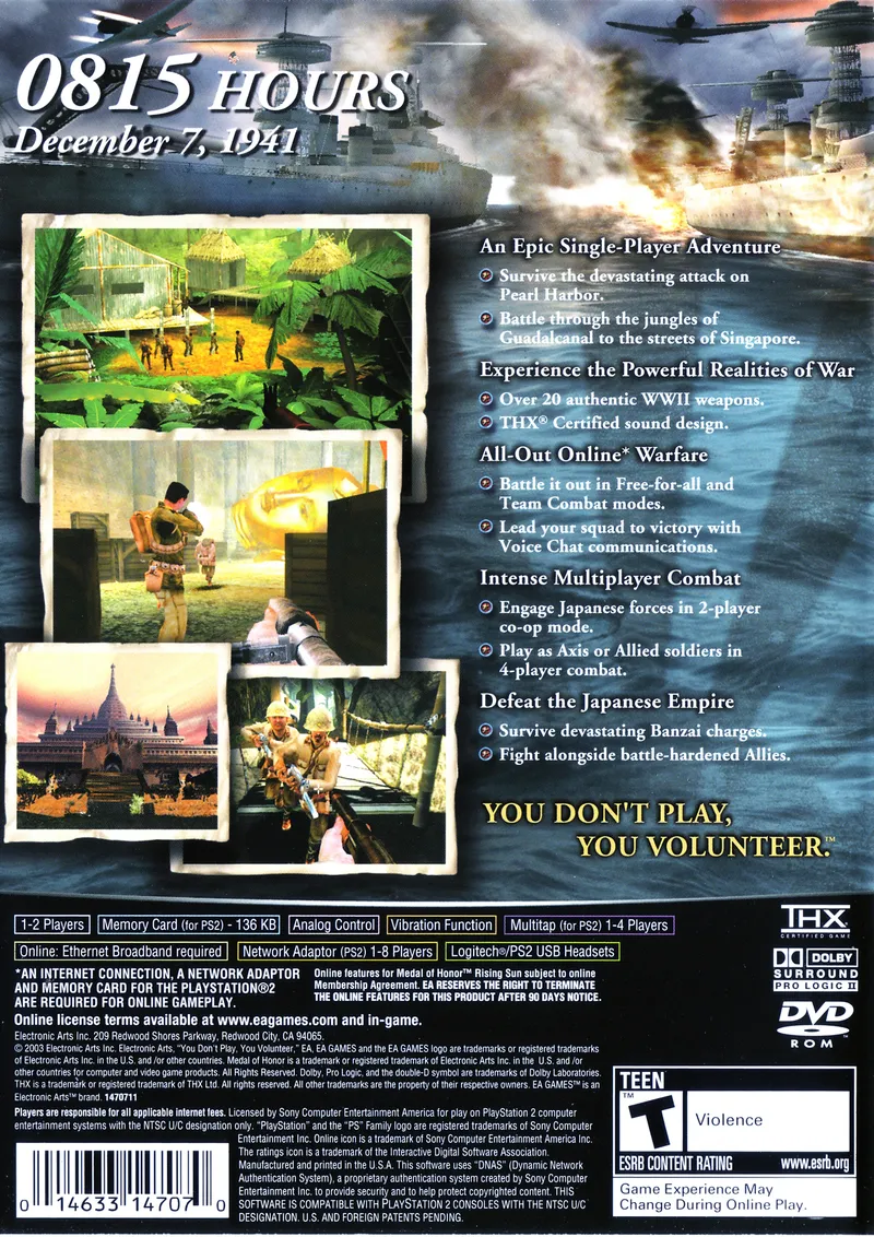 Medal of Honor: Rising Sun box back