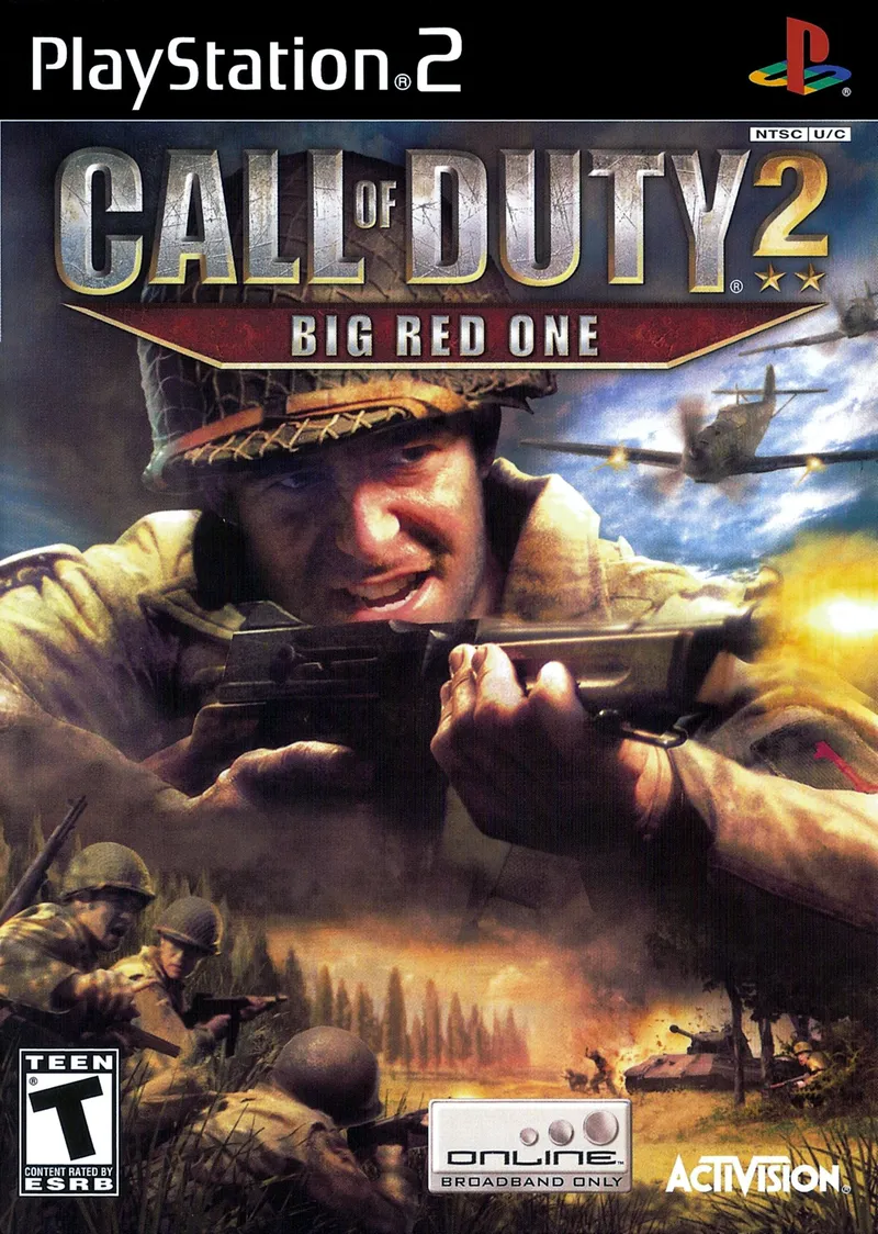 Call of Duty 2: Big Red One cover art for Sony Playstation 2