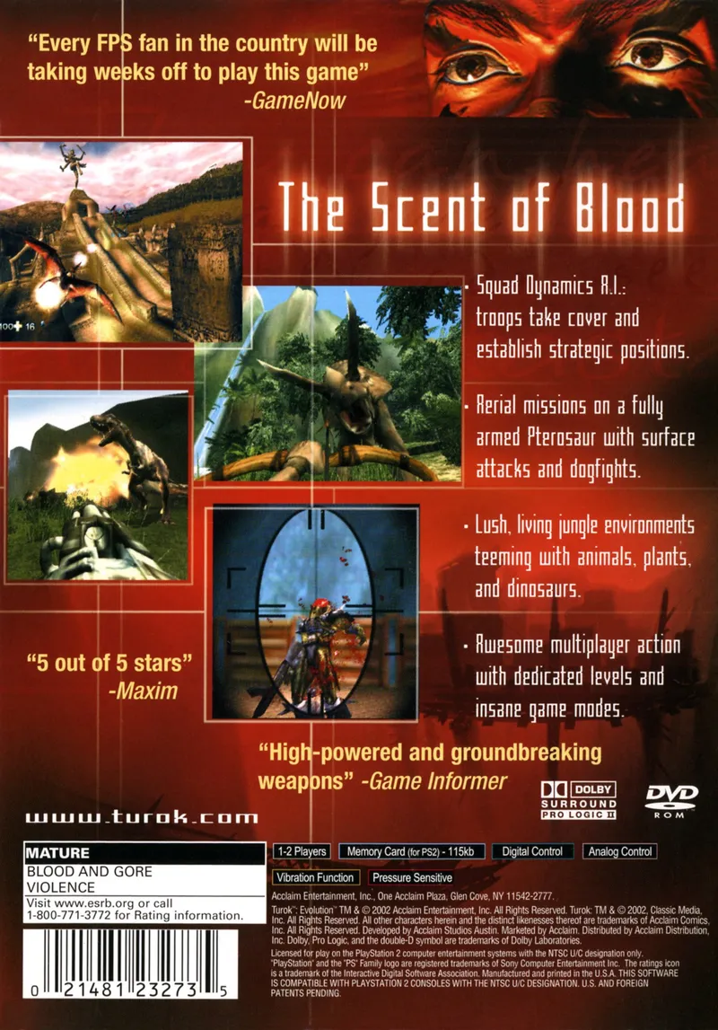 Turok: Evolution box back