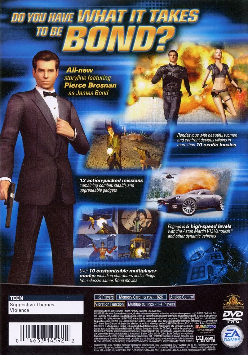007: Nightfire box back