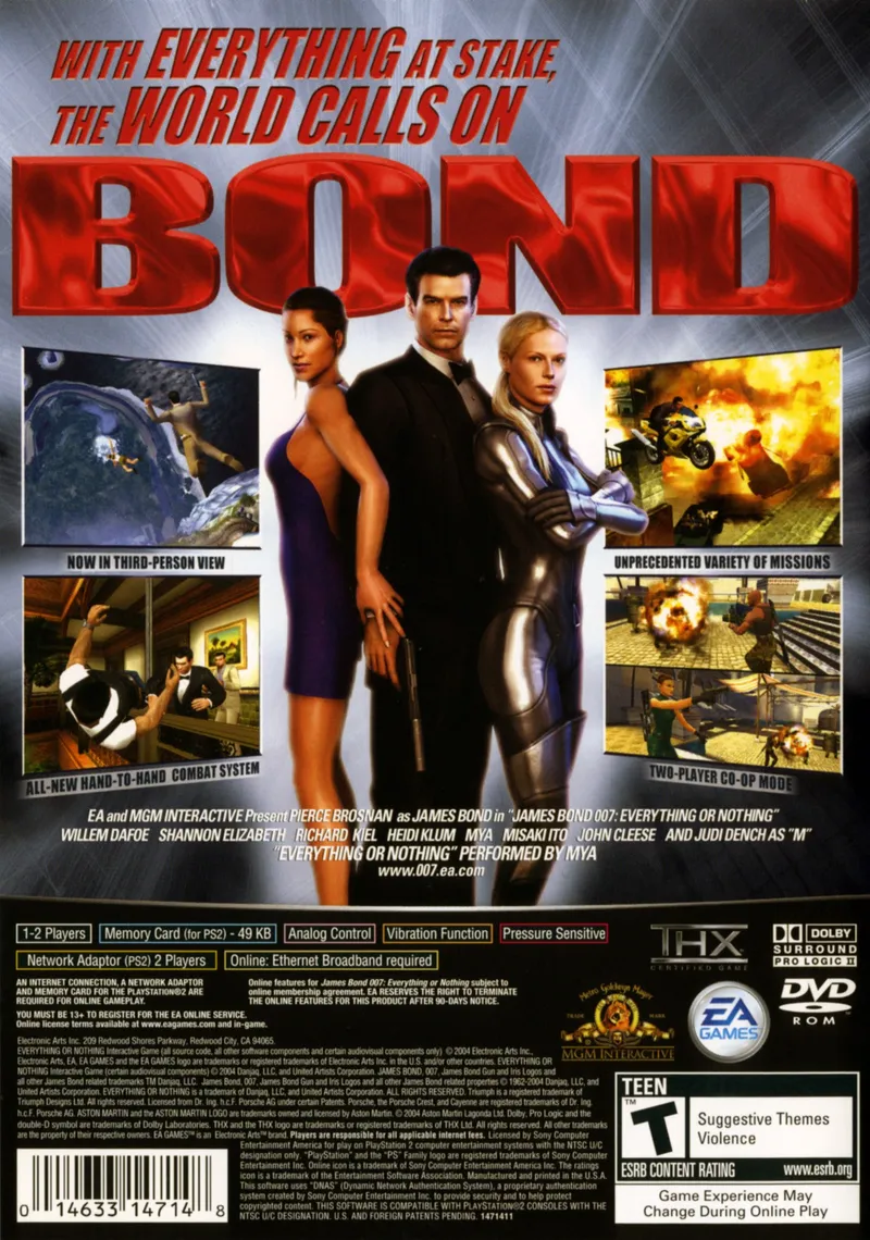 007: Everything or Nothing box back