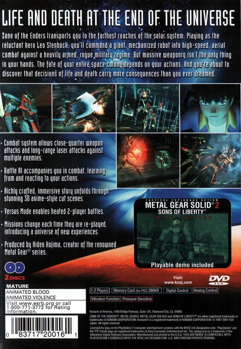 Zone of the Enders box back