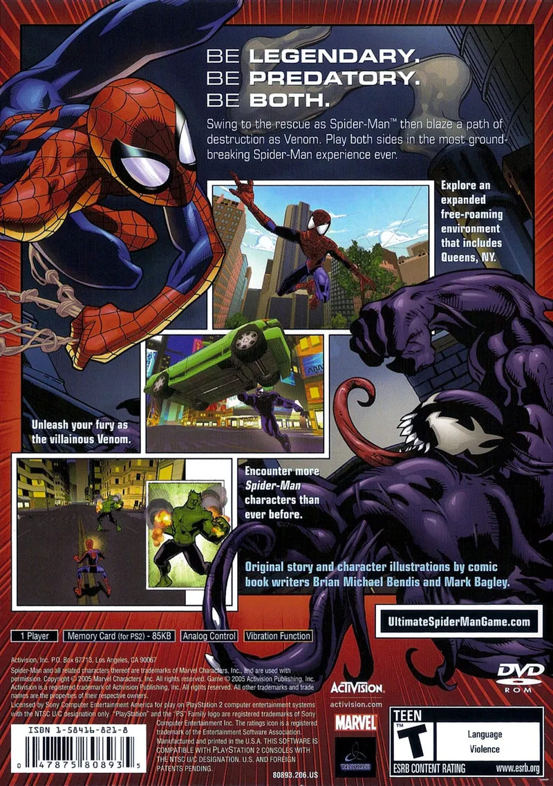 Ultimate Spider-Man box back
